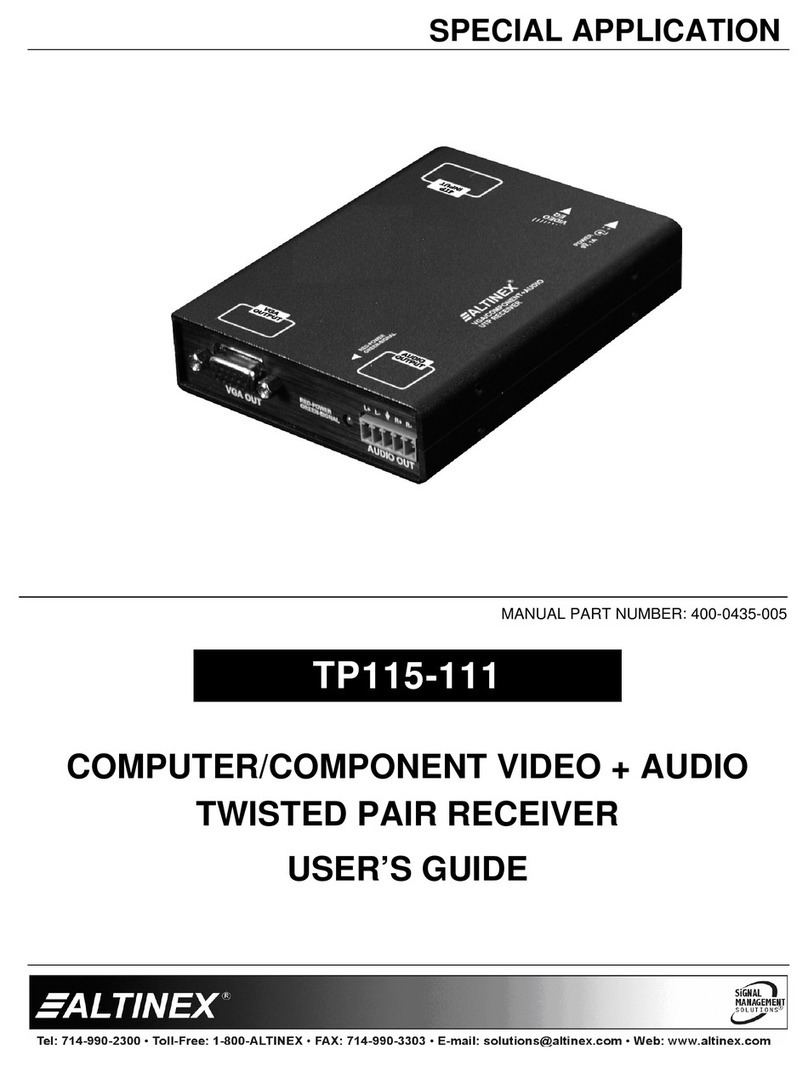 Altinex TP115-111 User manual