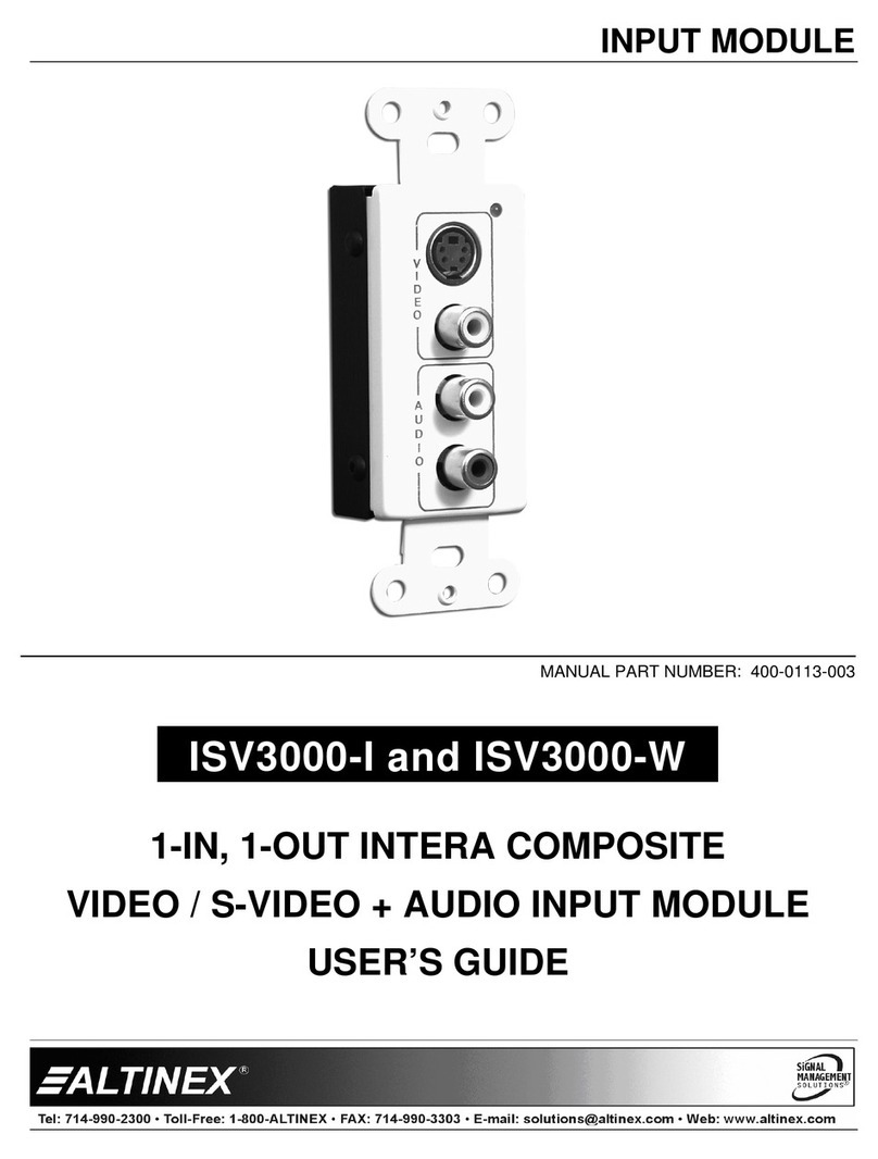 Altinex ISV3000-W user guide