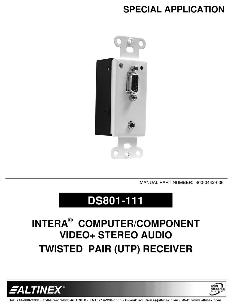 Altinex INTERA DS801-111 User manual
