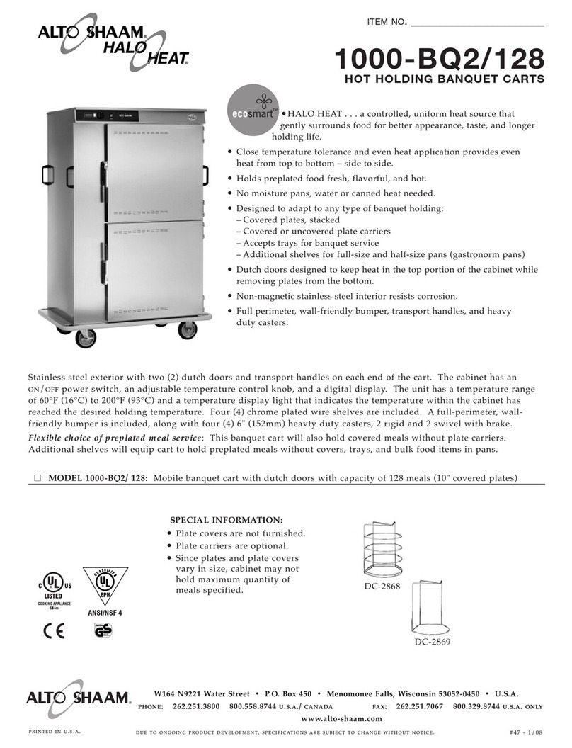 Alto-Shaam 1000-BQ2/128 User manual