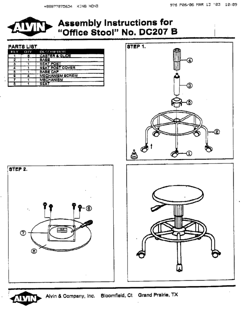Alvin Office Stool DC207B User manual Alvin Office Stool DC207B User manual