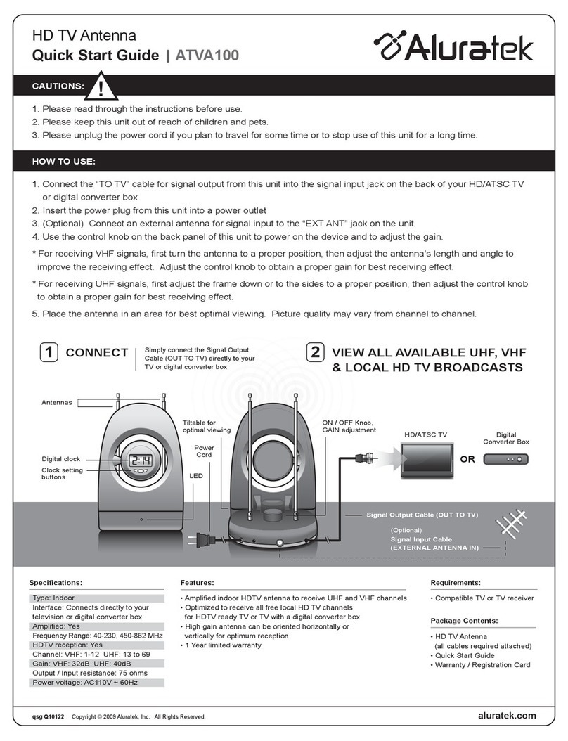 Aluratek ATVA100 quick start guide