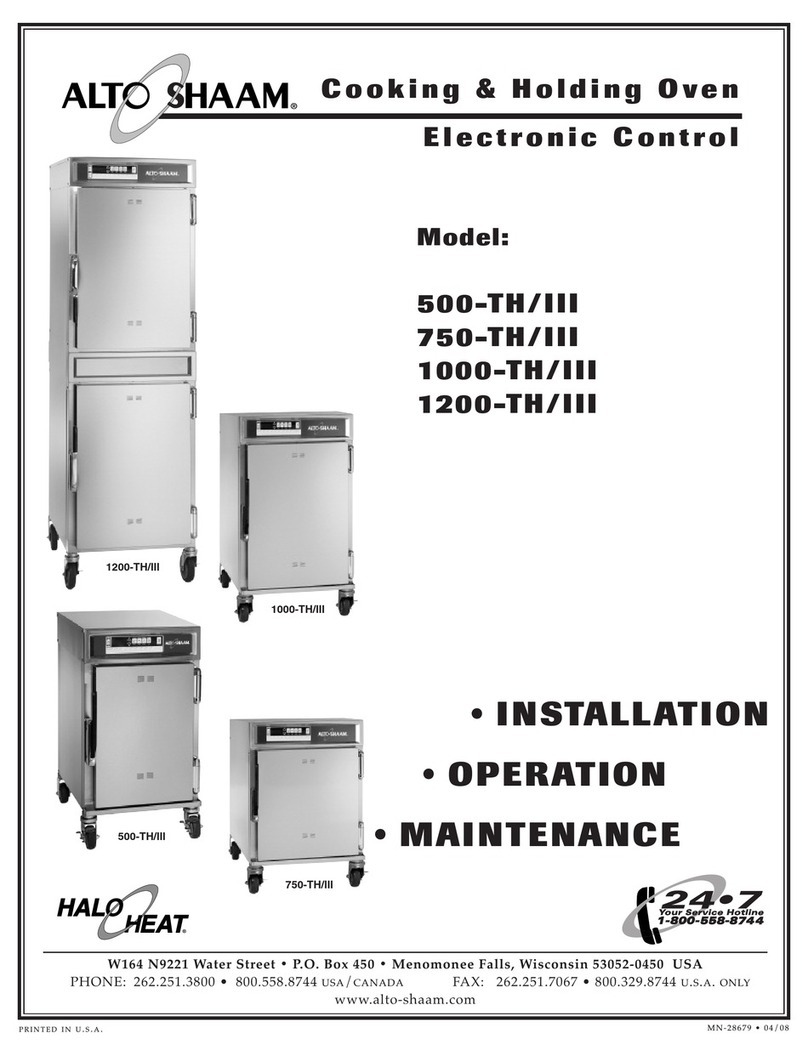 Alto-Shaam 1200-TH/III Installation and operating instructions