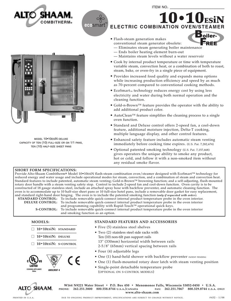 Alto-Shaam Combitherm 10-10ESiN User manual