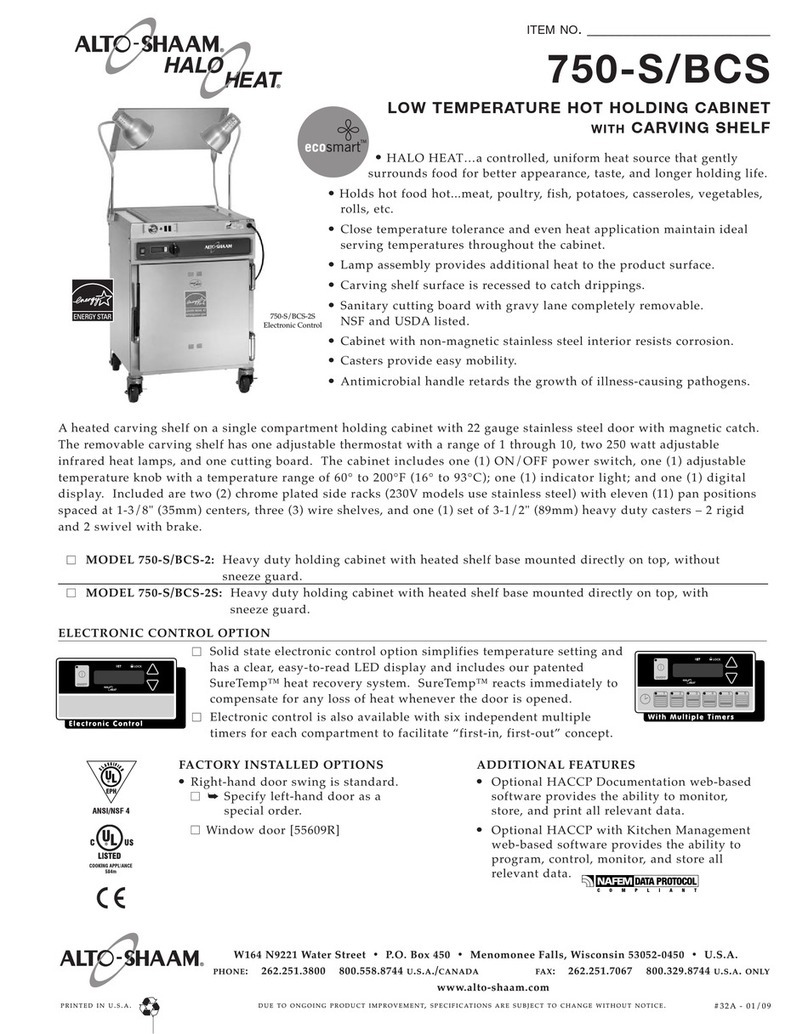 Alto-Shaam Halo Heat 750-S/BCS-2 User manual