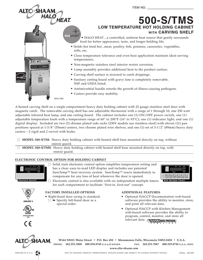 Alto-Shaam Halo Heat 500-S/TM User manual
