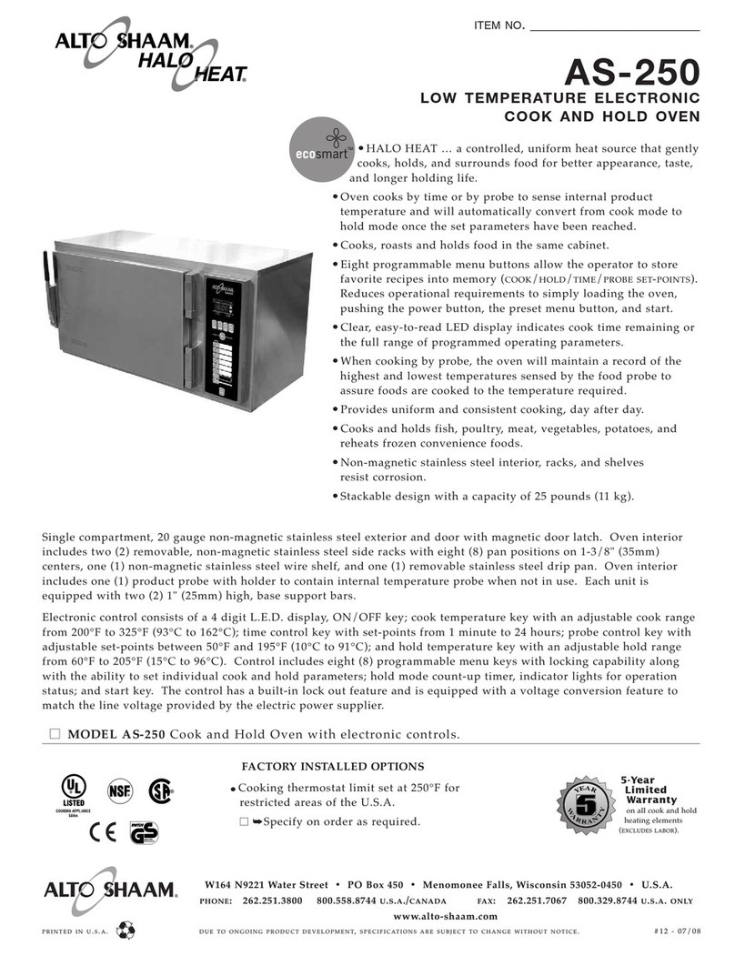 Alto-Shaam Halo Heat AS-250 User manual