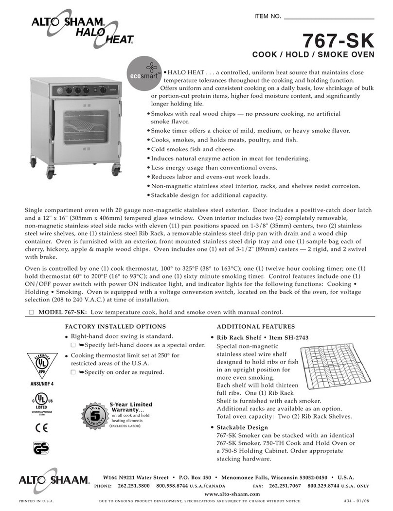 Alto-Shaam 767-SK Series User manual