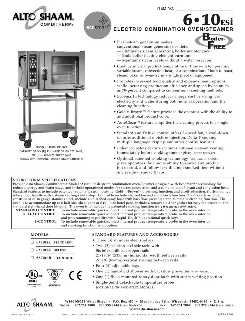 Alto-Shaam Combitherm 6.10ESi User manual