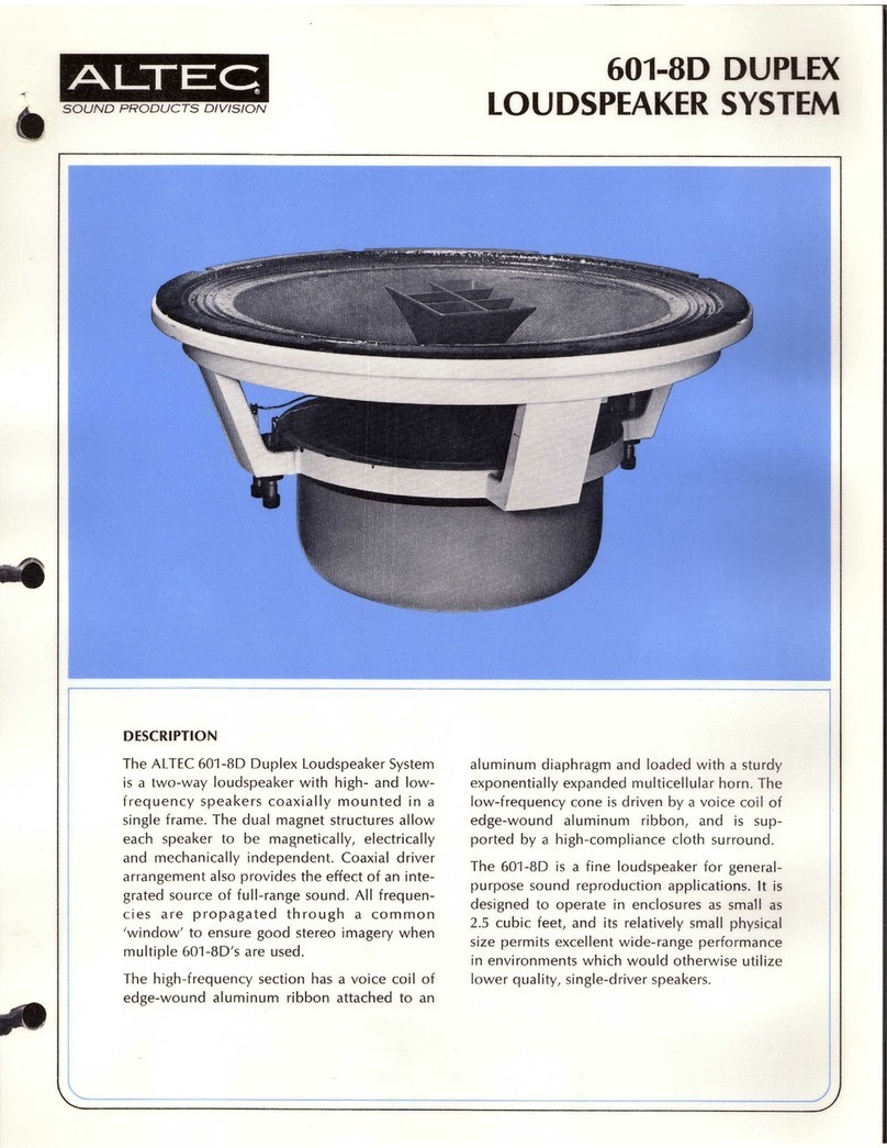 Altec 601-8D User manual