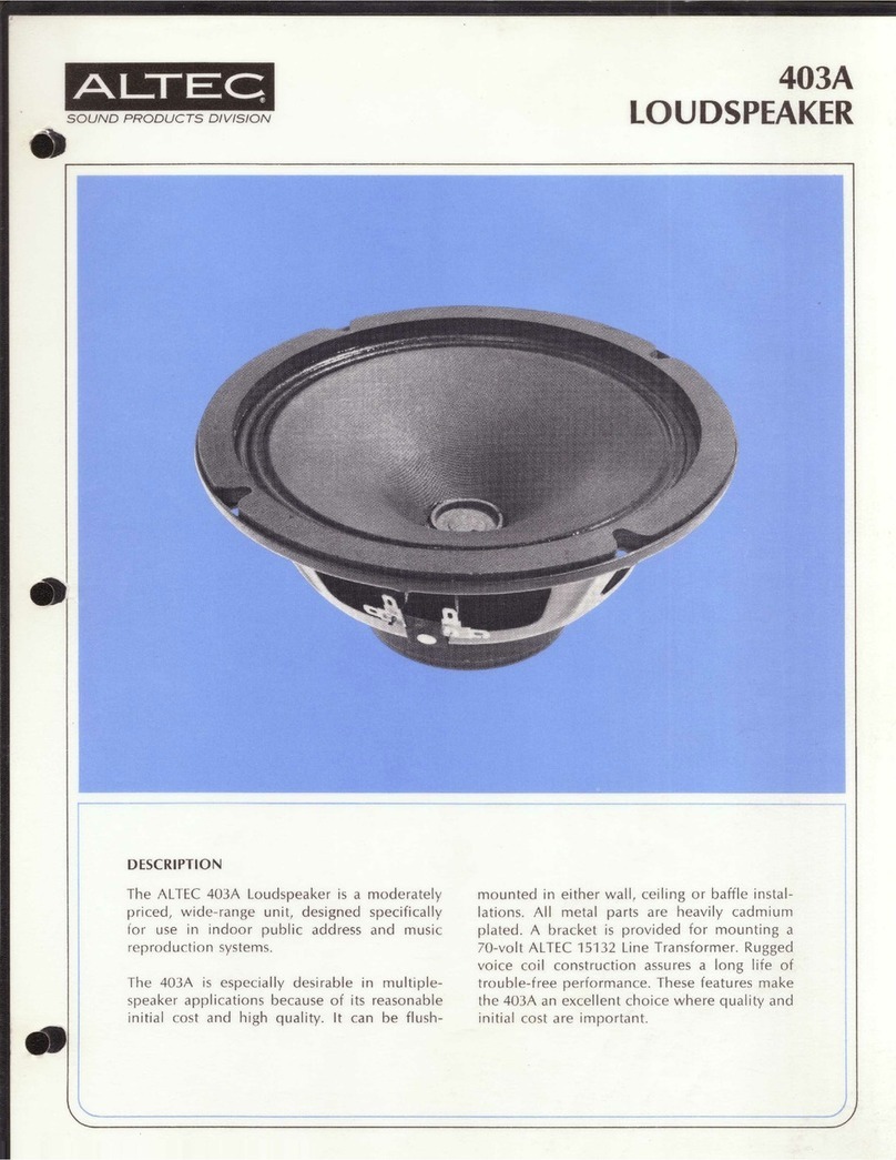 Altec 403A Specifications