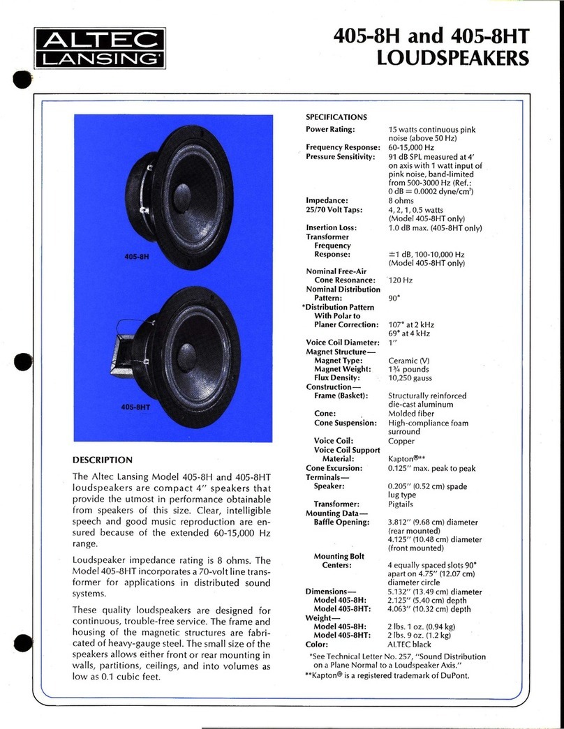 Altec Lansing 405-8H User manual Altec Lansing 405-8H User manual