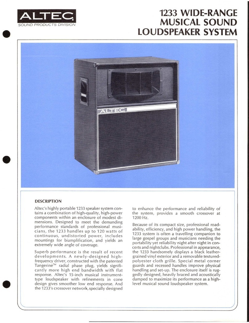 Altec 1233 User manual