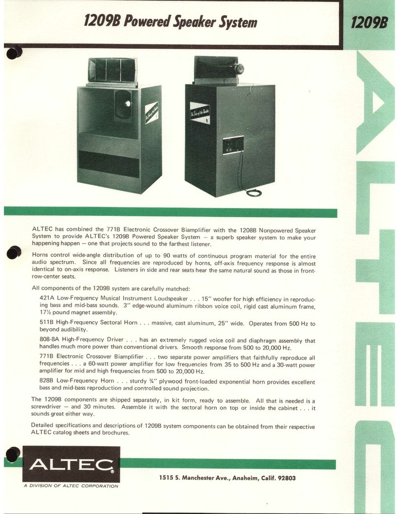Altec 1209B User manual