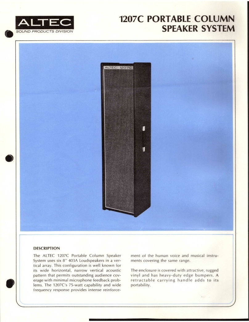 Altec 1207C User manual