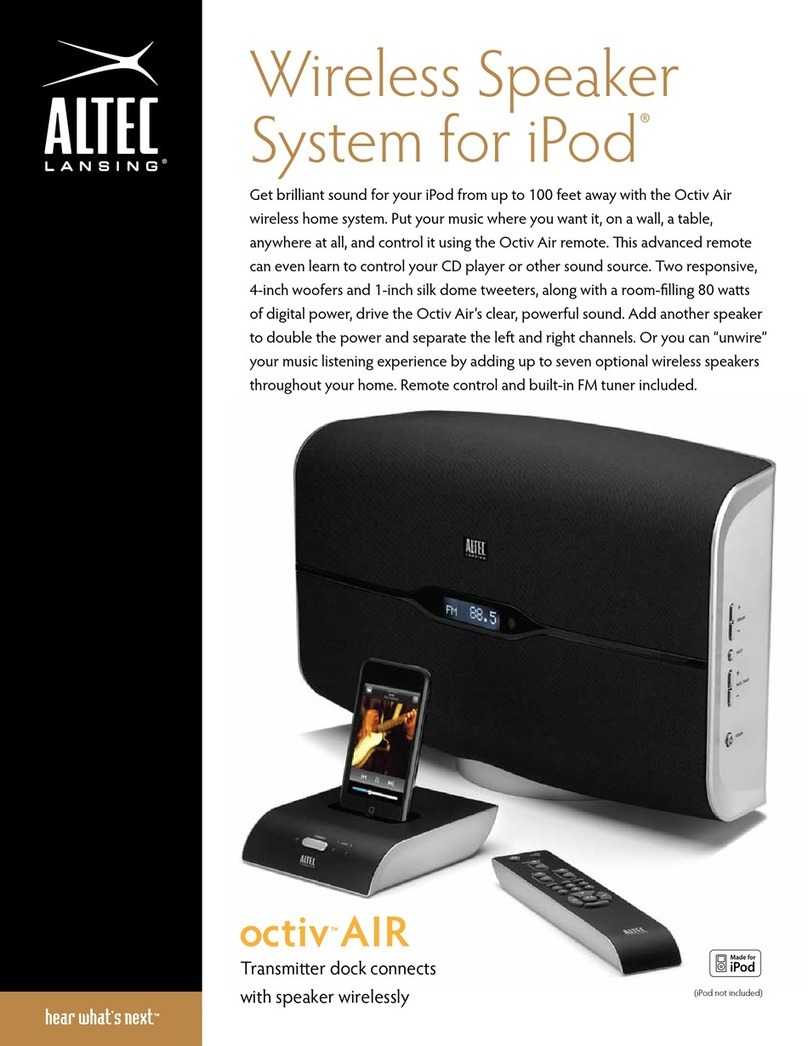Altec Lansing Octiv Air User manual