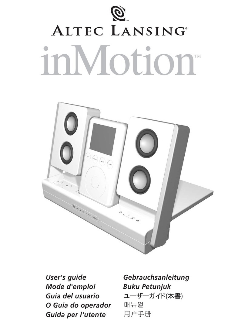 Altec Lansing inMotion Portable Speaker Docking Station User manual