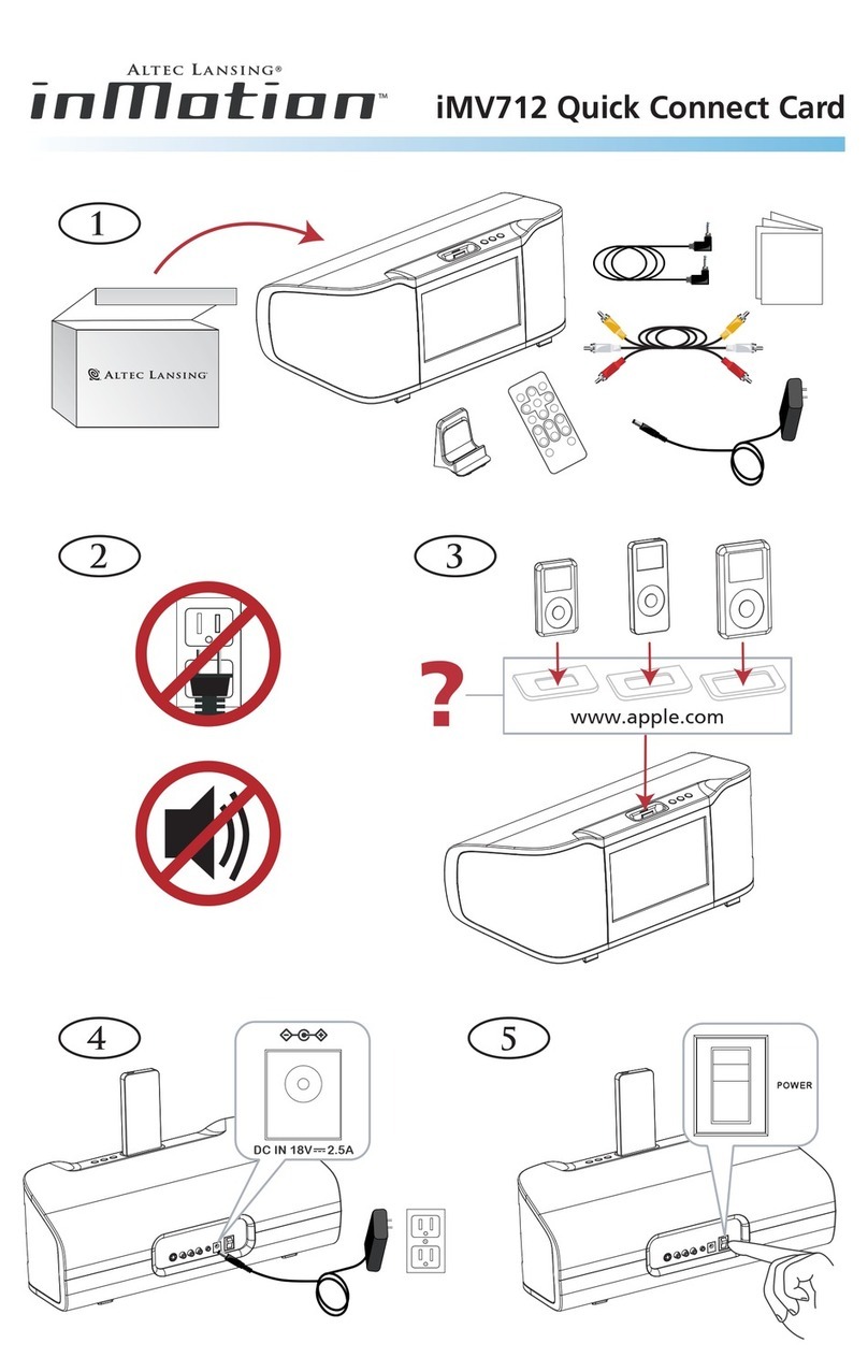 Altec Lansing inMotion IMV712 User manual