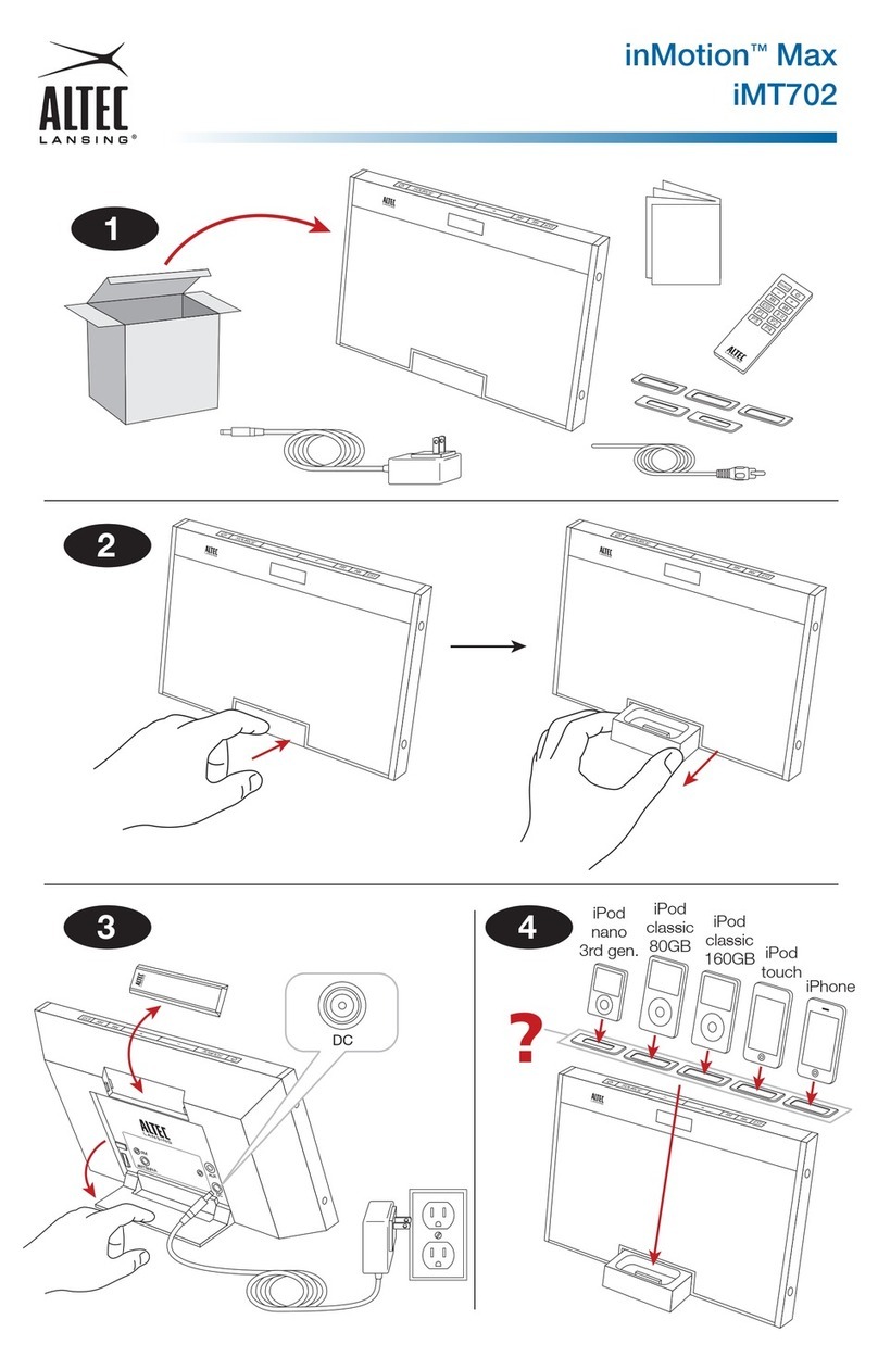 Altec Lansing inMotion Max iMT702 Quick connect guide