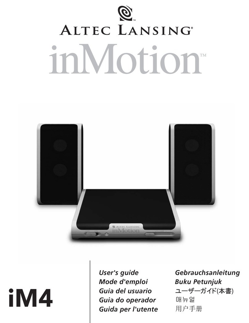 Altec Lansing inMotion iM4 user guide