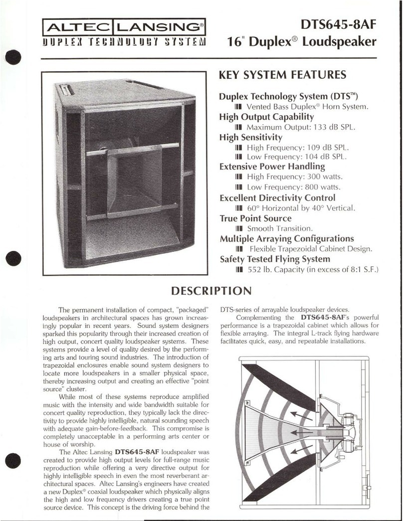 Altec Lansing Duplex DTS645-8AF User manual