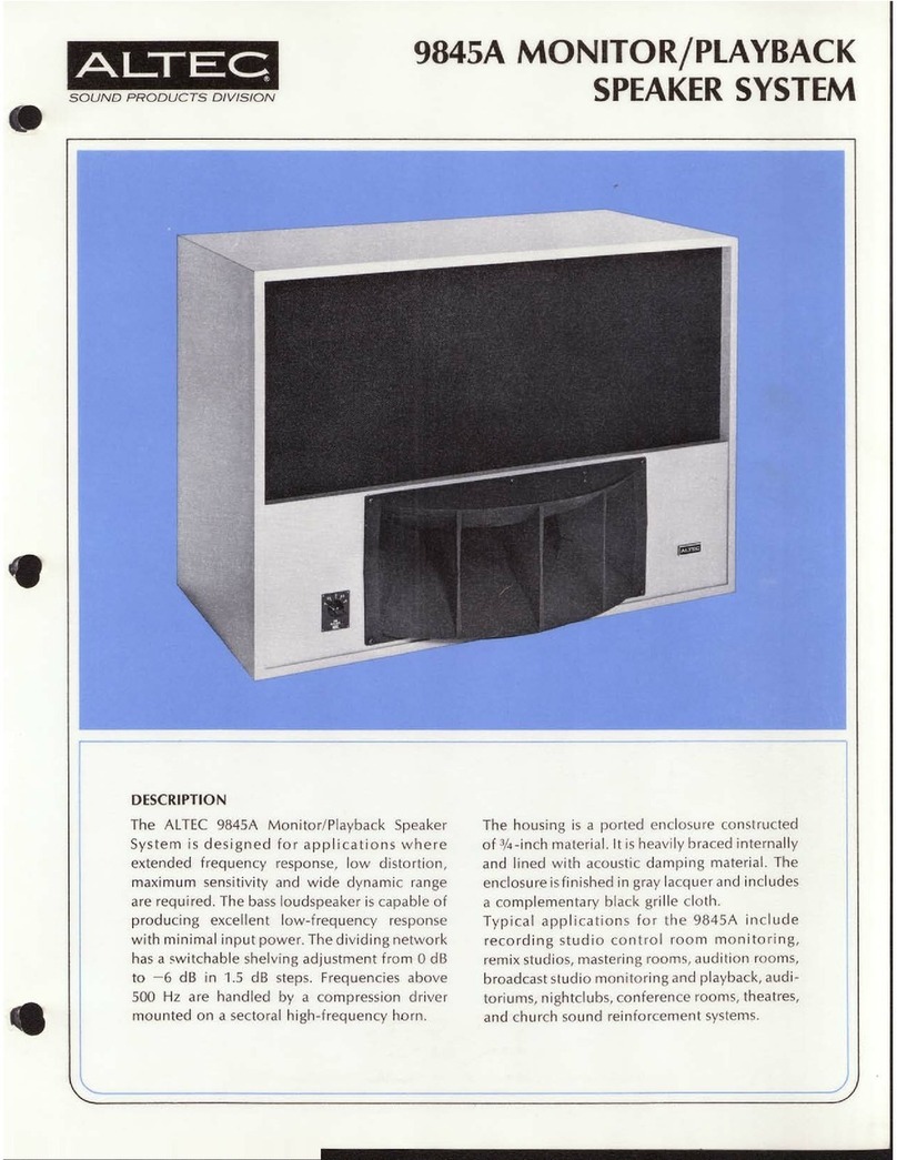 Altec 9845A User manual