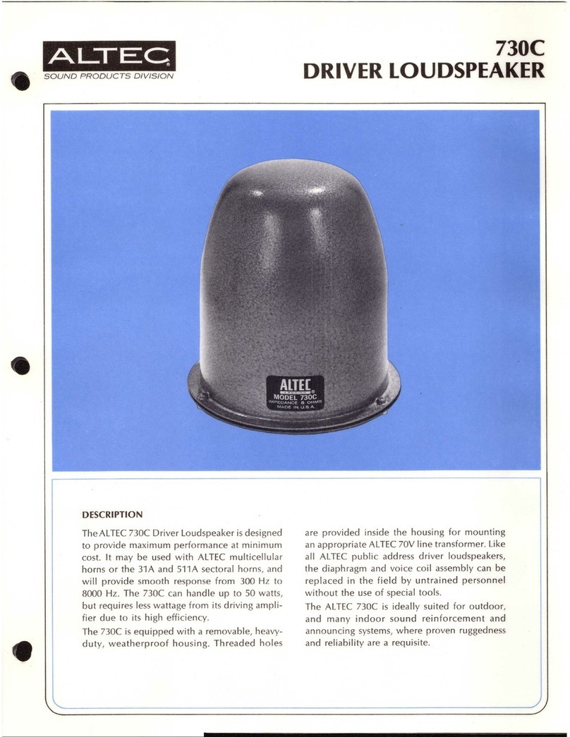 Altec 730C User manual