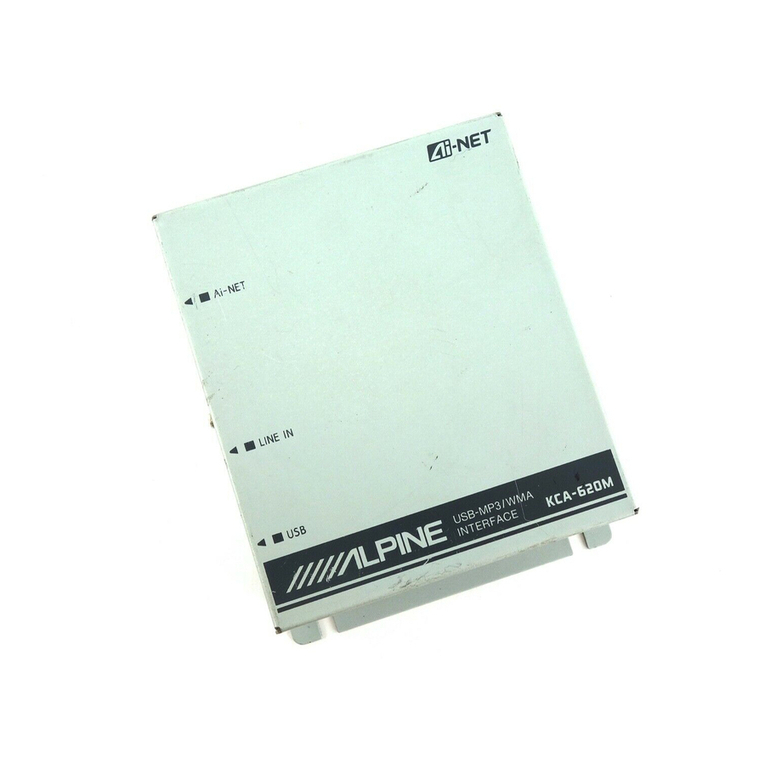 Alpine KCA-620M User manual Alpine KCA-620M User manual