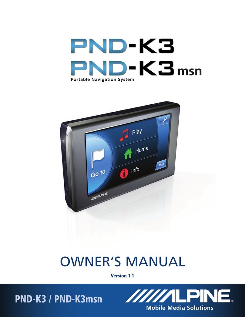 Alpine PND-K3msn - Automotive GPS Receiver User manual