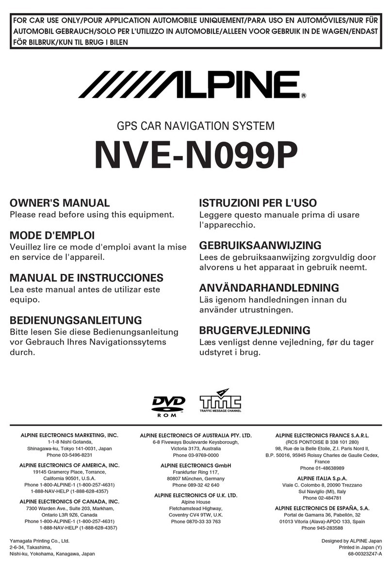 Alpine NVE-N099P Series Mode d'emploi
