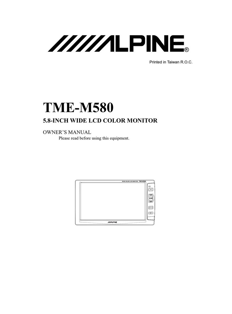 Alpine TME-M580 User manual Alpine TME-M580 User manual