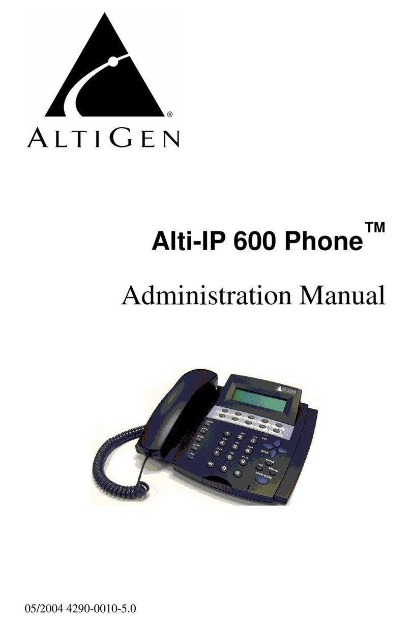 Altigen Alti-IP 600 Administration manual