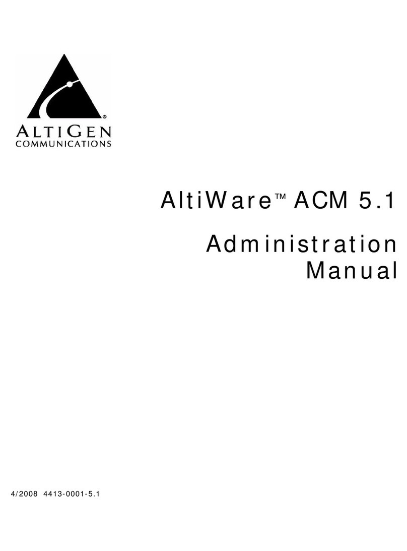 Altigen AltiWare ACM 5.1 Instruction Manual Altigen AltiWare ACM 5.1 Instruction Manual