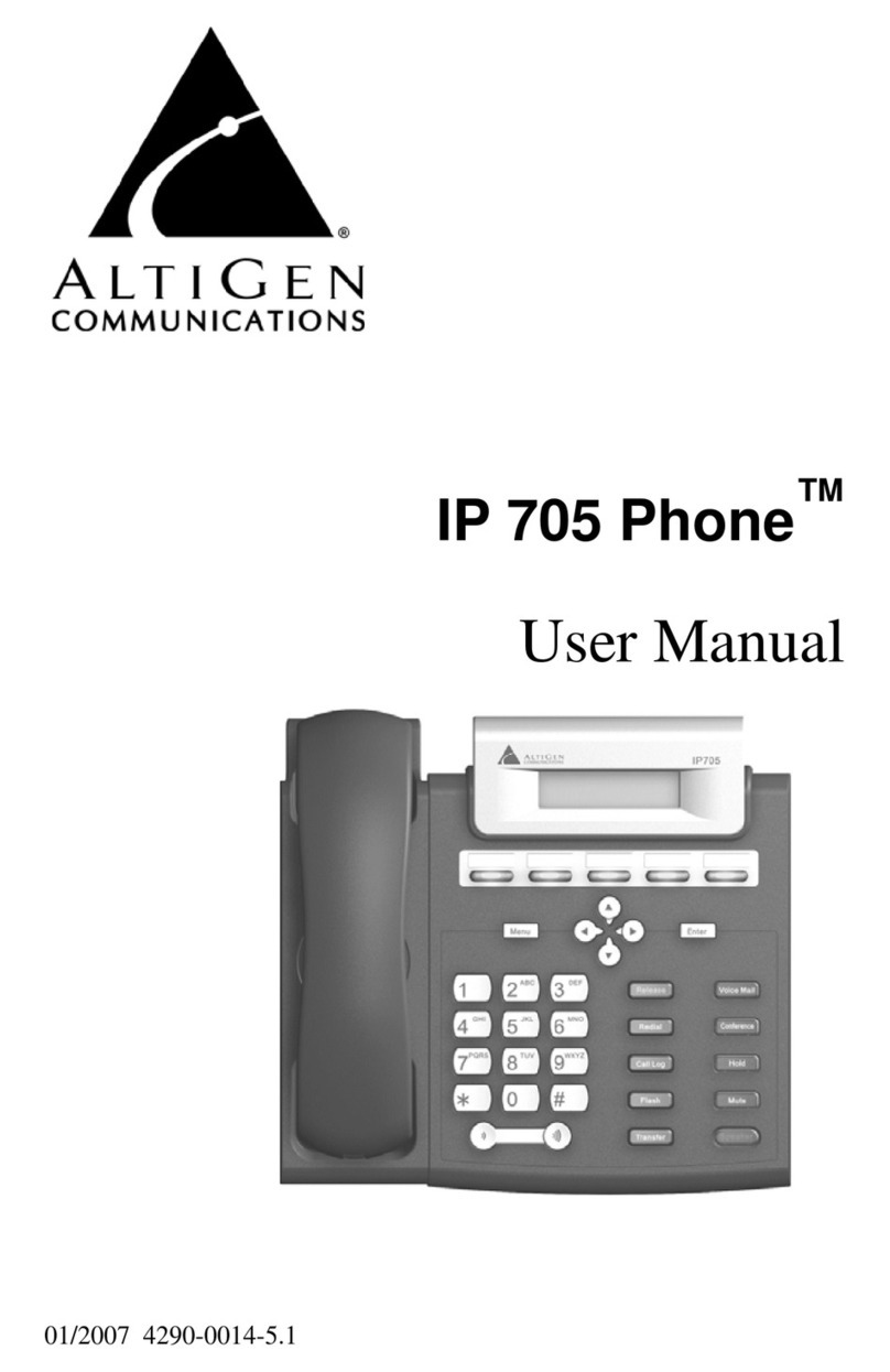 Altigen IP 705 User manual