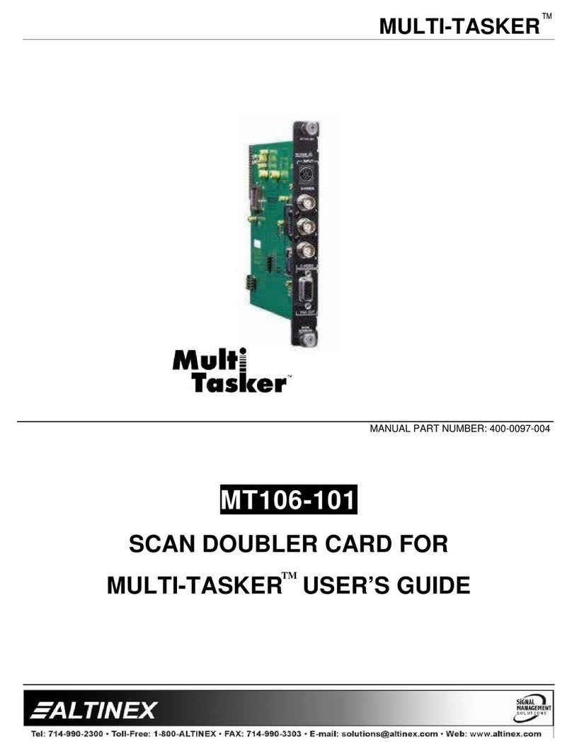 Altinex Scan Doubler Card MT106-101 user guide