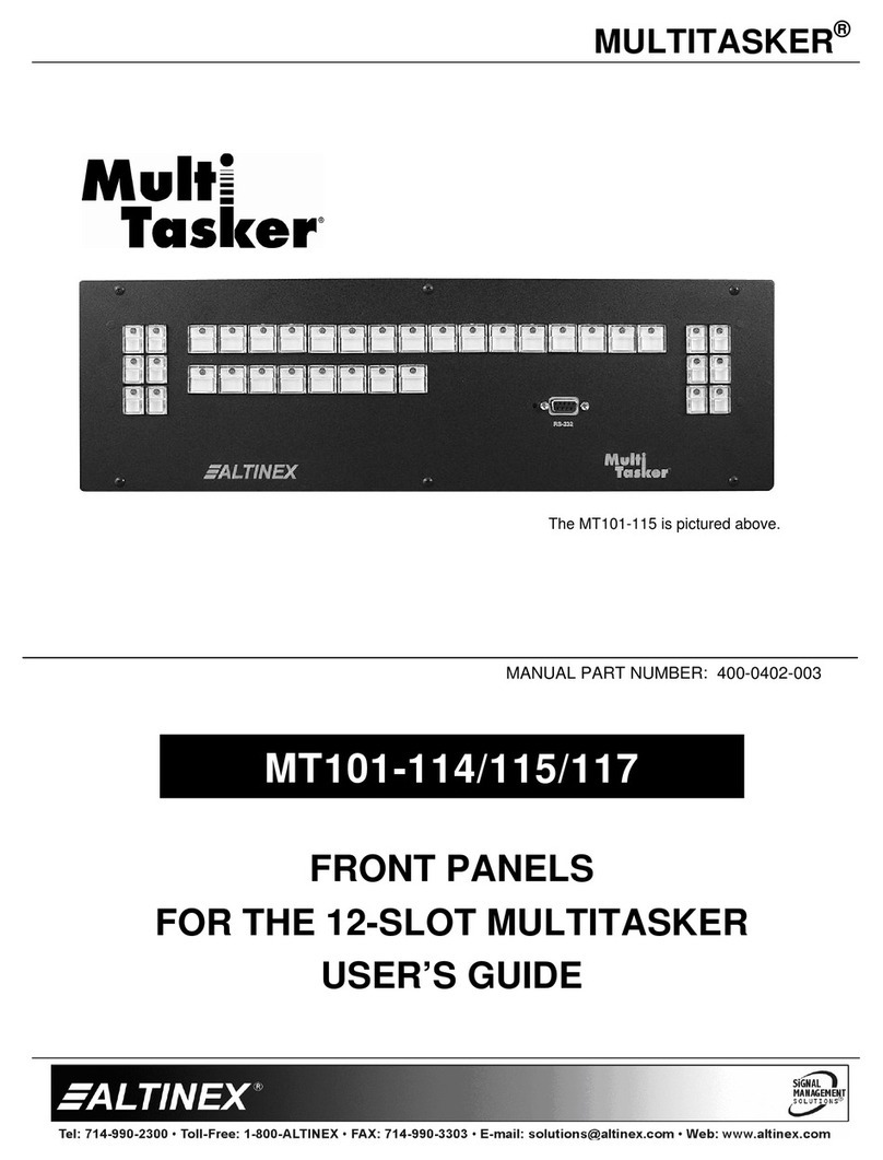 Altinex MULTITASKER MT101-114 user guide Altinex MULTITASKER MT101-114 user guide