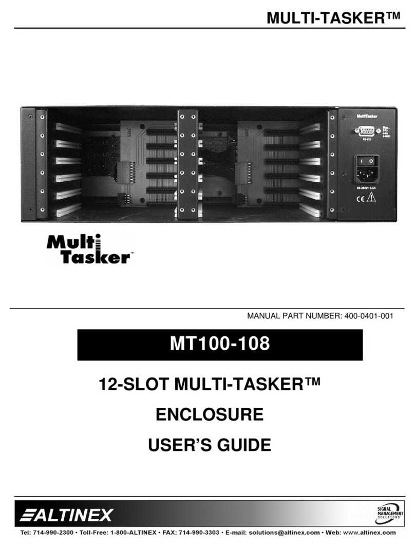 Altinex 12-Slot Multi-Tasker Enclosure MT100-108 user guide
