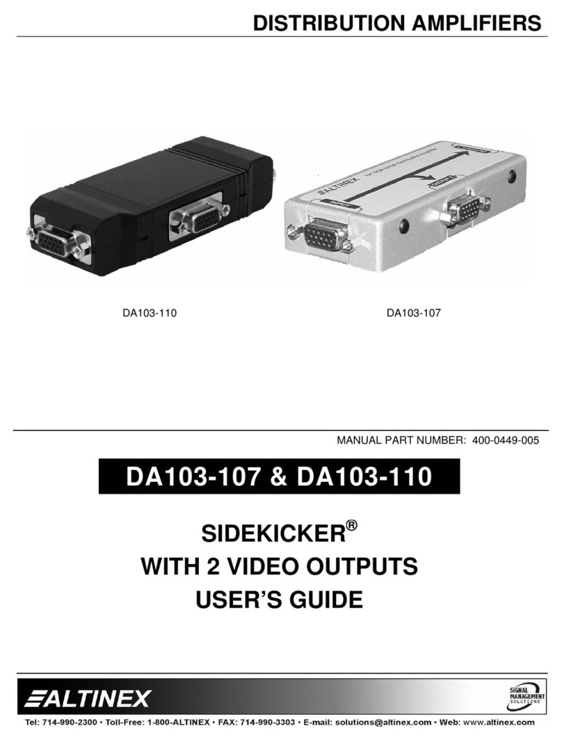Altinex SIDEKICKER DA103-107 User manual