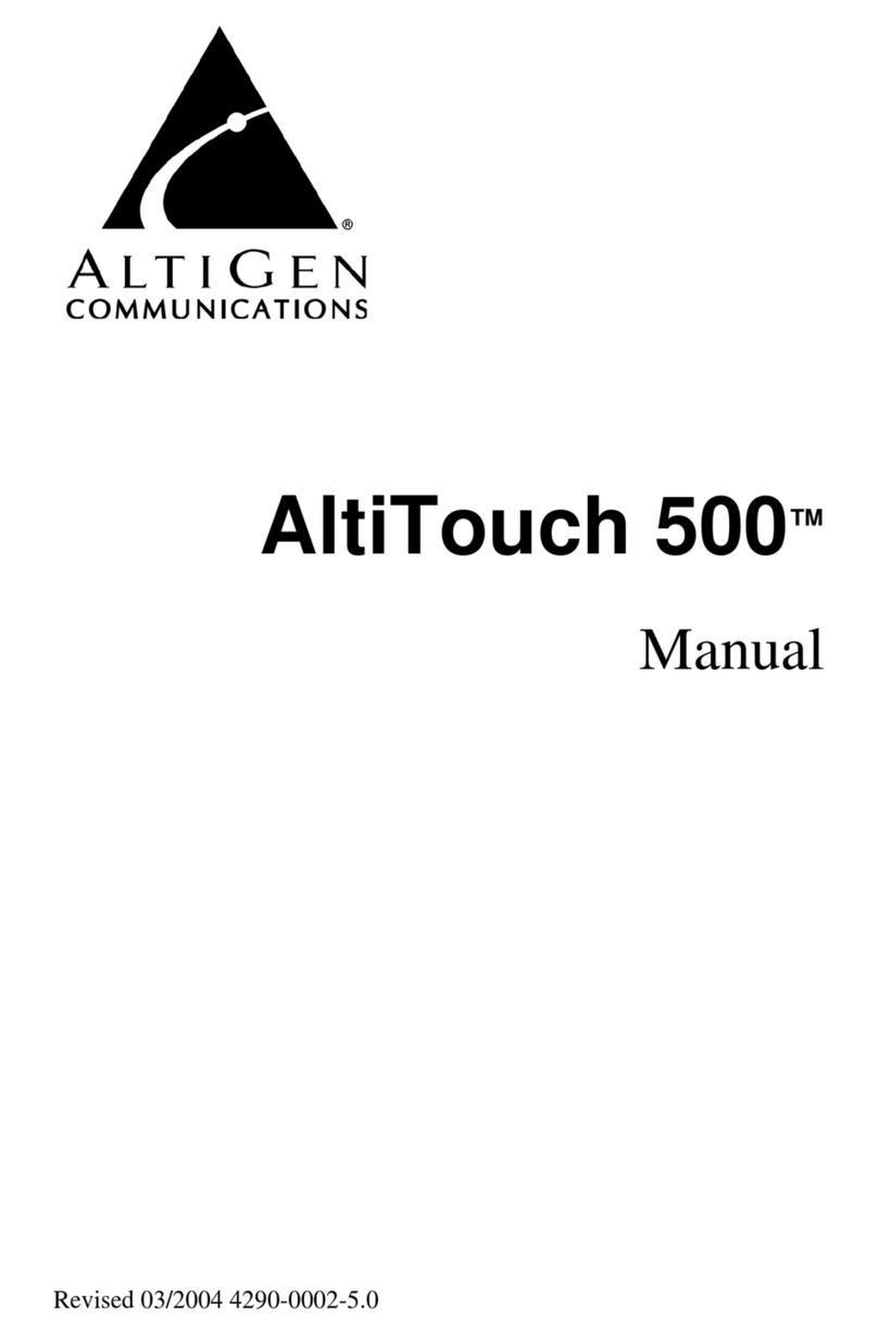 Altigen AltiTouch 500 manual