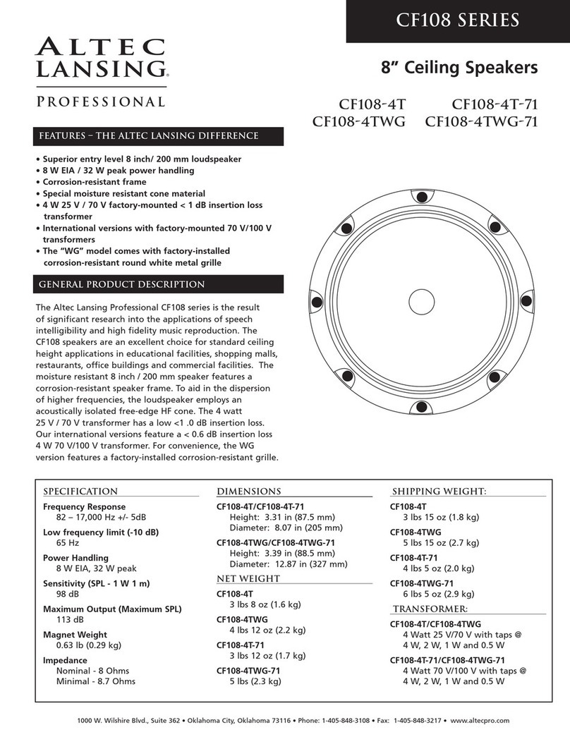 Altec Lansing CF108-4T Specifications