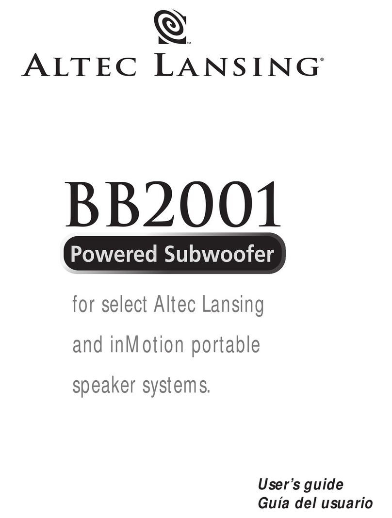 Altec Lansing BB2001 user guide