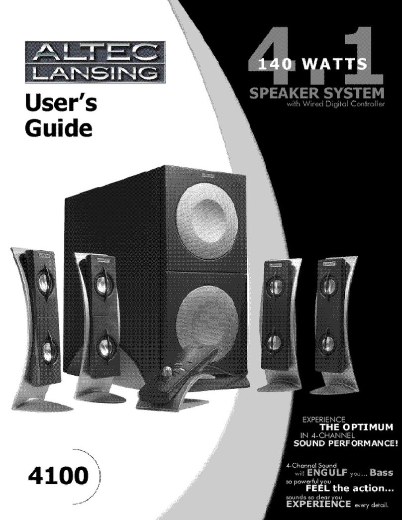 Altec Lansing 4100 User manual Altec Lansing 4100 User manual