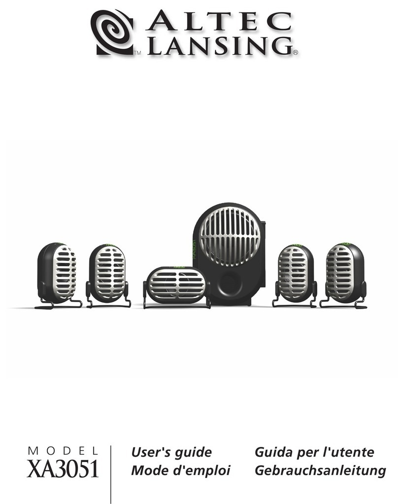 Altec Lansing XA3051 User manual