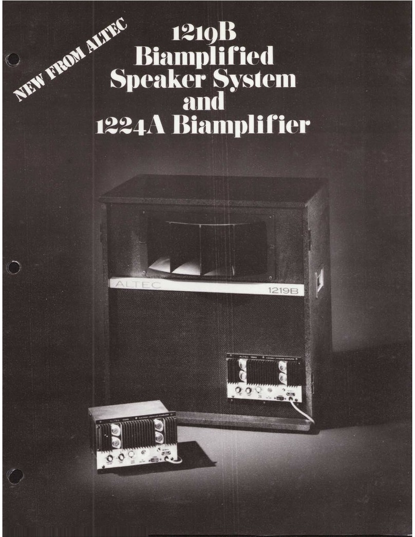 Altec 1219B User manual