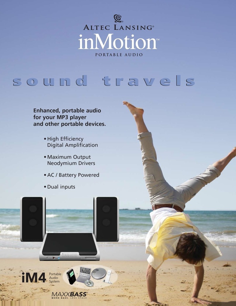 Altec Lansing inMotion iM4 User manual