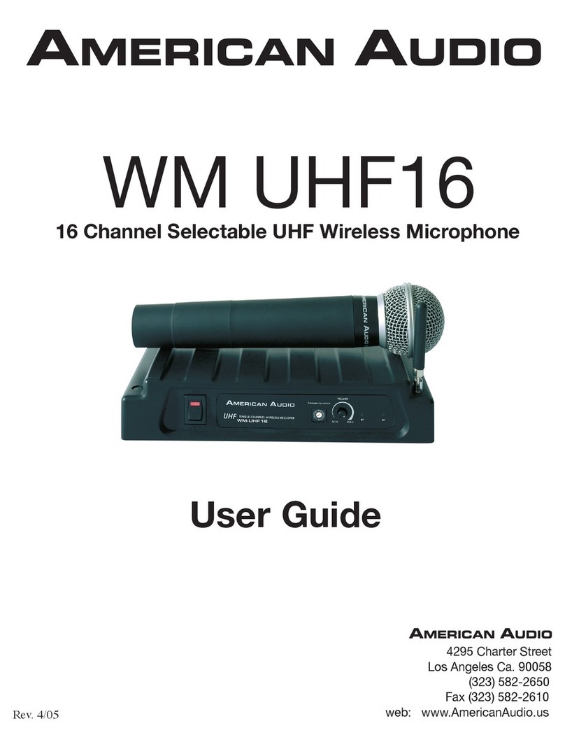 American Audio WM-UHF16 user guide
