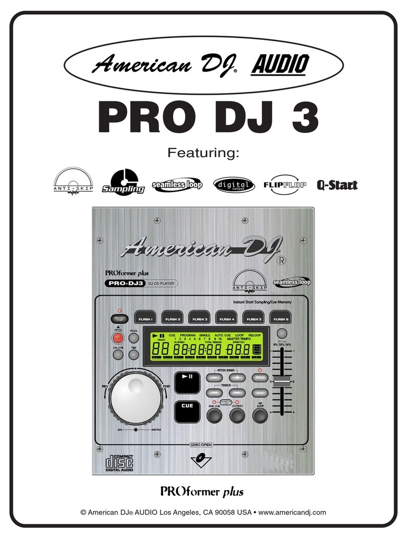 American DJ Audio PRO DJ 3 instruction manual