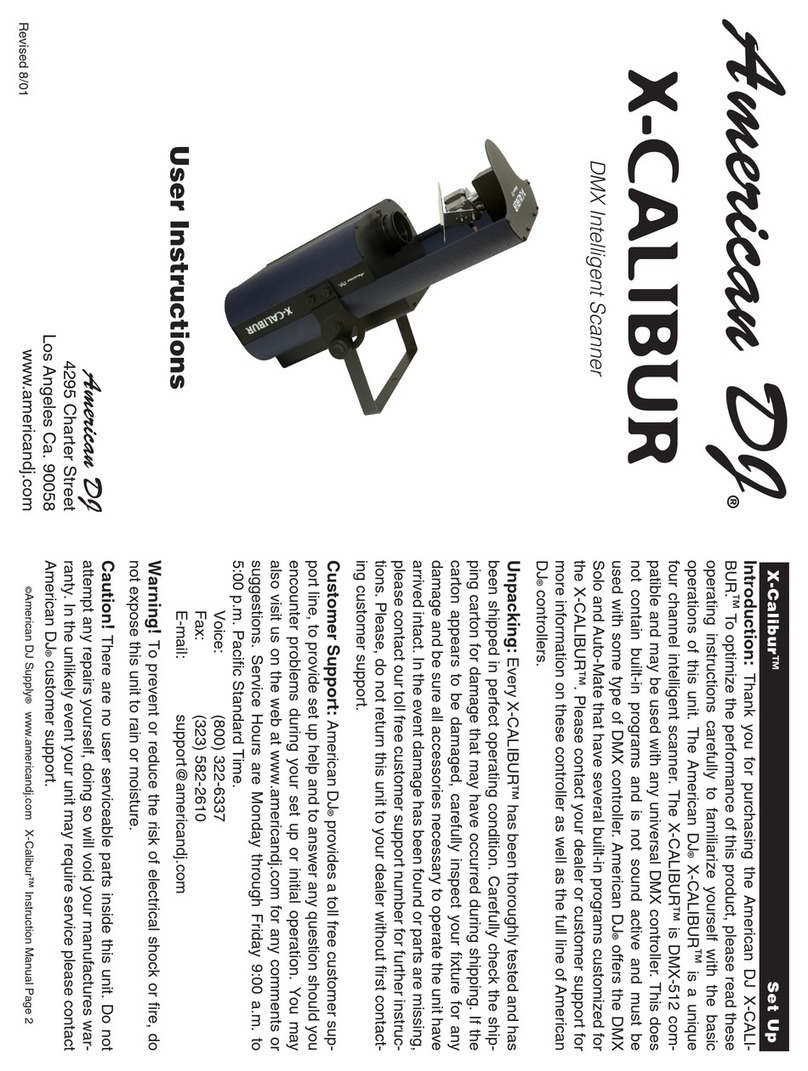 American DJ X-CALIBUR User instructions