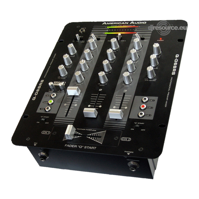 American Audio Q-D6 SRS owner's manual