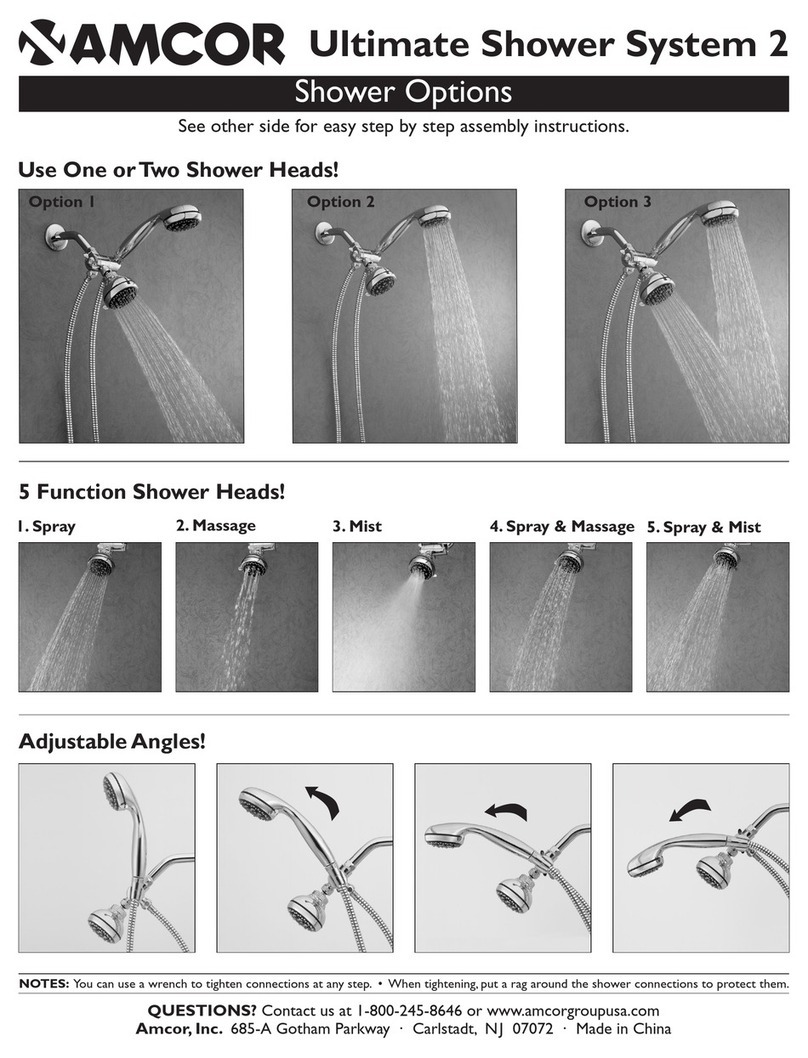 Amcor Ultimate Shower System Options guide